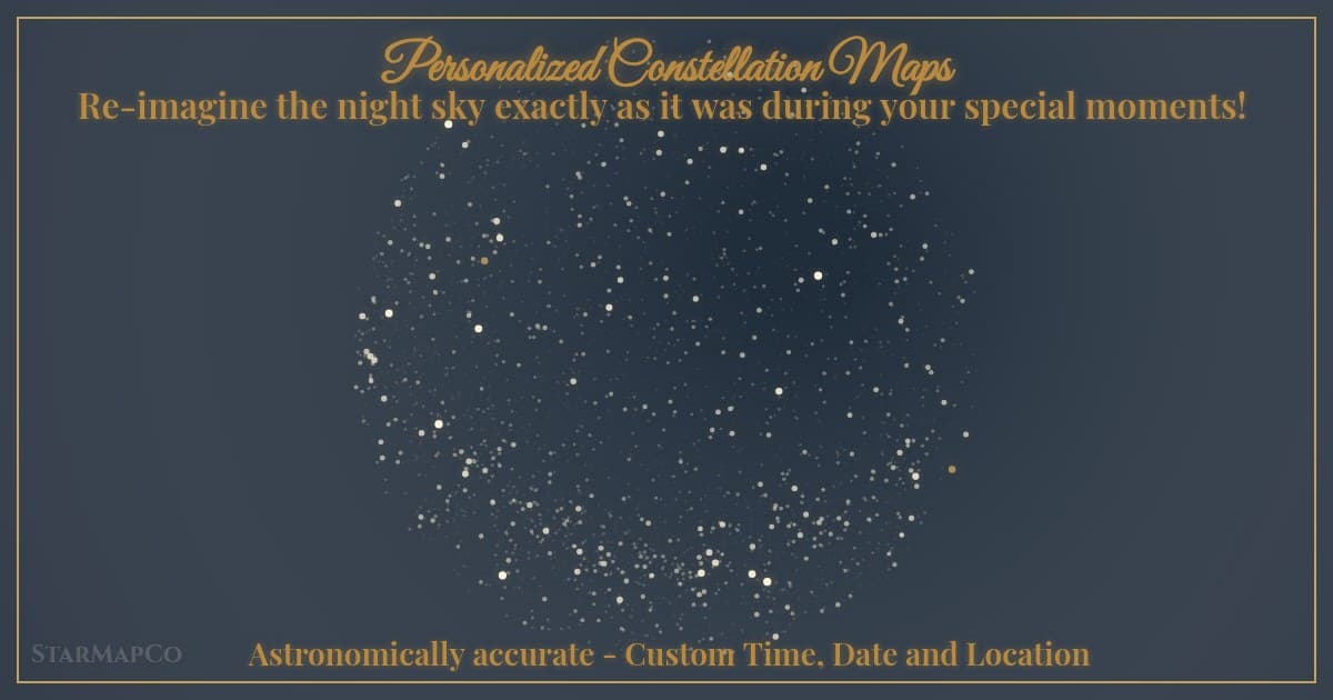 Framed custom star map anniversary present