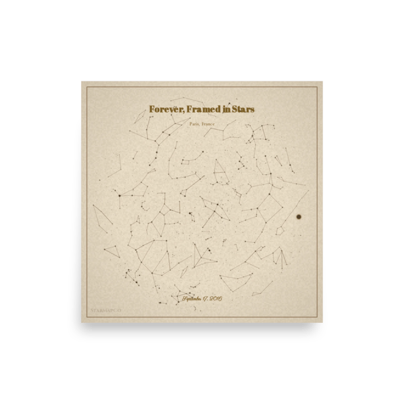 Unframed StarMapCo poster mockup