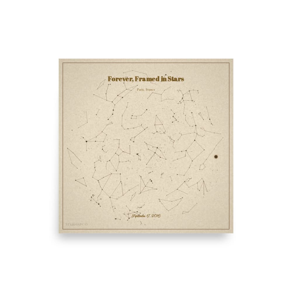 Unframed StarMapCo poster mockup