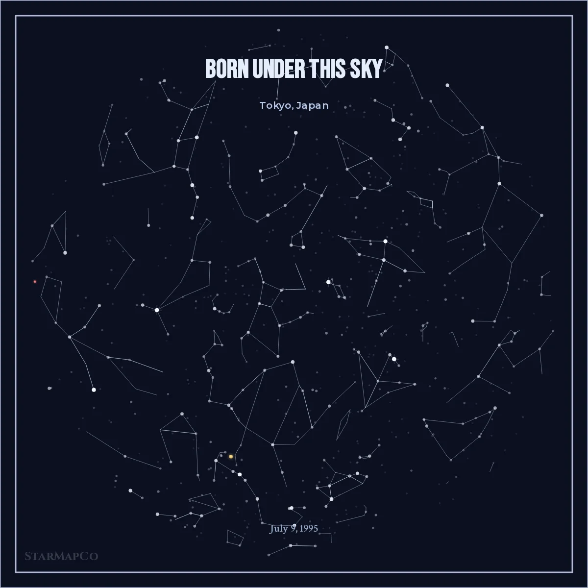Birthday · Noir Minimal star map